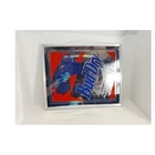 Anheuser-Bush Budweiser Bud Dry Mirror Bar Sign Beer Vintage 1989 USA Man Cave