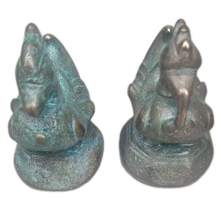 Pesas de opio birmano de bronce antiguo/pájaro Hintha o pato brahmán Foto 2 de 4