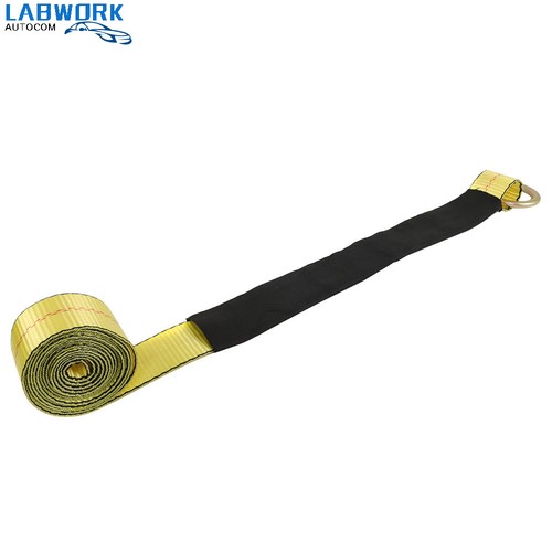 4x Car Tie Down W/ Snap Hooks Lasso Style 2"x96" Yellow 3300lb Universal Fitment - Picture 16 of 24