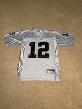 Oakland Raiders Rich Gannon 12 Silver Reebok Jersey MEDIUM Las Vegas Los Angeles