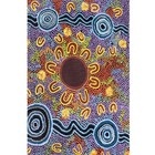 TEA TOWEL, KITCHEN TOWEL - ABORIGINAL - MICROFIBRE - WOMEN WATERHOLES- AUSTRALIA