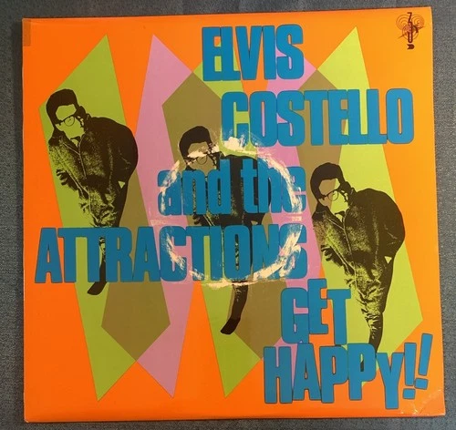 ELVIS COSTELLO ● GET HAPPY! LP ● VINYL ORIGINAL U.K. PRESS 1980 WITH POSTER
