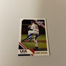 Jason Savacool Autographed USA Stars And Stripes Baseball Card! NCAA Baseball!