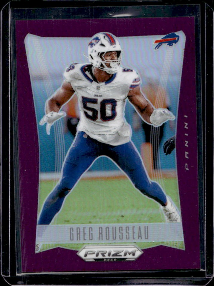 2024 Panini Prizm Deca Greg Rousseau Purple #27/99 Bills