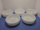 Set Of 5 Vintage Small Milk Glass Fire King? Anchor Hocking? USA Bowls 5"
