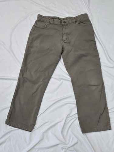 Ermenegildo Zegna Pants Mens Size 34 Beige Khaki Straight Leg Stretch 34Wx26L - Picture 1 of 16