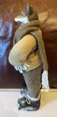 Urlaub Weihnachten Graufuchs hält Winter Ski Tischfigur 12" Dekoration  - Bild 4 von 5