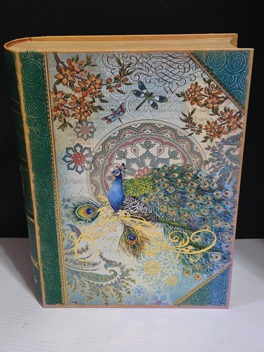 Punch Studio Peacock Nesting Faux Book Fake Books Set of 2 Hidden Storage - Picture 6 of 18