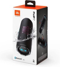 JBL Flip 7 kabelloser Bluetooth-Lautsprecher tragbar schwarz NEU OVP