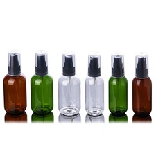 5 Pcs 50 ml Pet Refillable Spray Bottles Plastic Small Cosmetic Water Containers