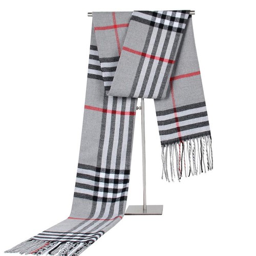 180cm Imitation Cashmere Scarf Winter Warm Plaid Shawl Women Men Wrap Nice Gift - Picture 5 of 29