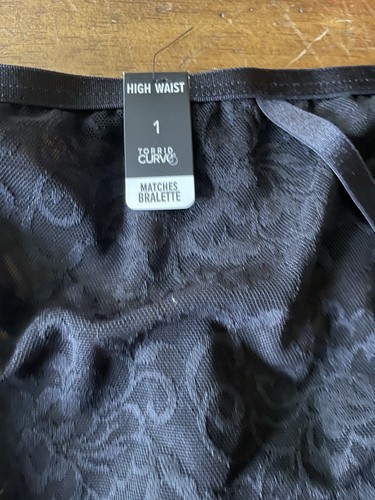 Neu Neu mit Etikett Torrid Übergröße 1 1X XL Torrid schwarz Spitze Harness hohe Taille Höschen - Bild 8 von 11