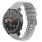 Per Amazfit GTR 47mm 22mm Cinturino in silicone a tinta unita ondulato punteggia