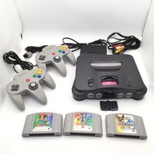 Nintendo 64 Konsole Schwarz 2 Controller Pokemon Spiele N64 Made in Japan Get...