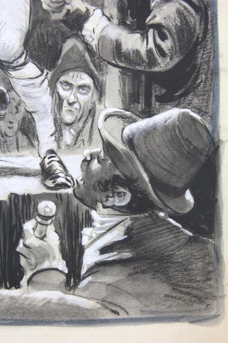 PETER JACKSON (1922-2003), ORIGINAL WATERCOLOUR, BOXING, PUGILISM, 26.5x38cm - Picture 6 of 8