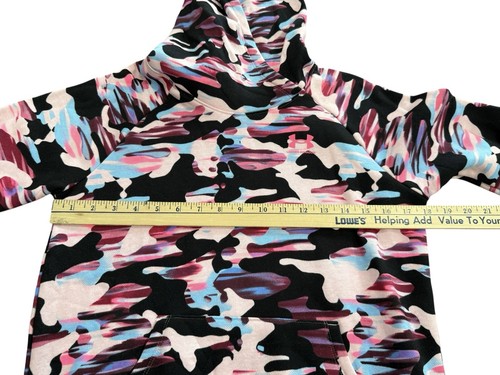NUEVO Under Armour Niñas Jóvenes Sudadera con Capucha Calce Suelto Rosa Camuflaje Talla Grande - Imagen 5 de 6