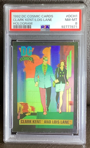 1992 DC Cosmic Cards Superman Holograma Clark Kent Lois Lane PSA Cómic Lote Icónico - Imagen 8 de 8