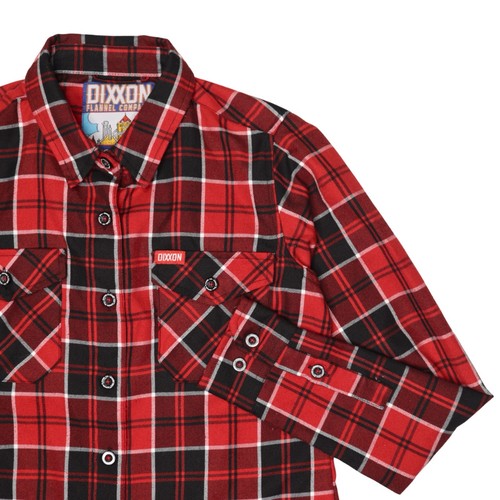 Dixxon Flanel Co. Camisa The Hoser Manga Larga Roja a Cuadros Mujer Talla Pequeña - Imagen 3 de 9