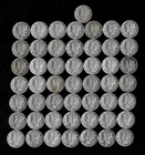 Mercury Dime Roll (50 Coins) 90% Silver (1923-45)  Lot D77