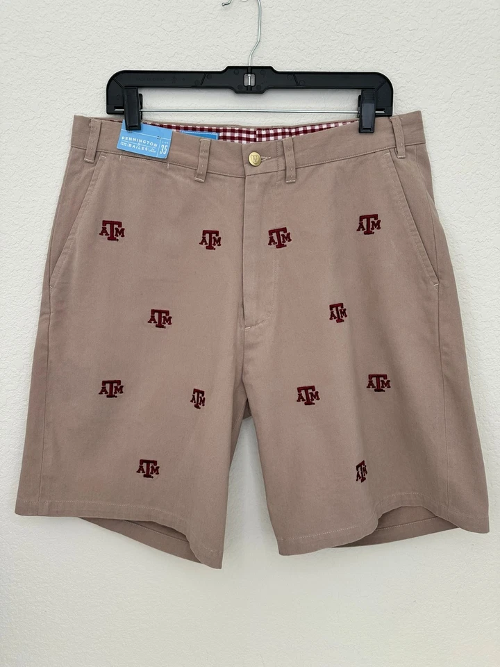 Шорты хаки с вышивкой Texas A&M Pennington & Bailes Stadium брюки размер 35 мужские - Изображение 2 из 4