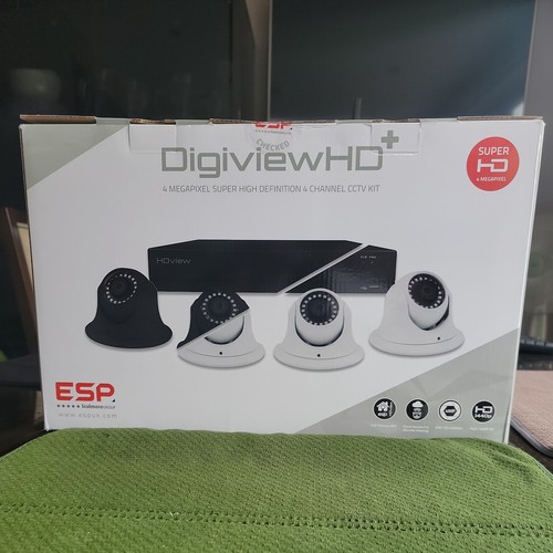 DigiviewHD 4-Kanal 4MP 500GB Kit mit 4 weißen Dome-Kameras