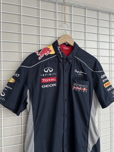 Pepe Jeans Red Bull Racing F-1 Button Shirt Mens Size M/L Teamline Race - Picture 3 of 18