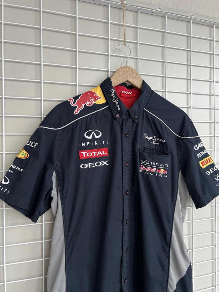 Pepe Jeans Red Bull Racing F-1 Button Shirt Mens Size M/L Teamline Race - Image 3 of 4
