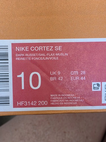 Nike Cortez SE Dark Russet Para Hombre Talla 10 Lino Muselina Vela - Imagen 5 de 5