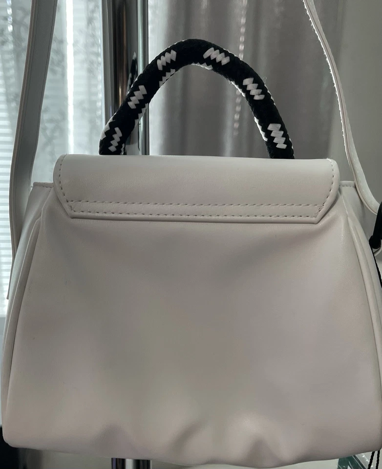 PUMA Elite Crossbody Mini Handbag White Black Logo Adjustable Strap NWT - Image 3 of 4