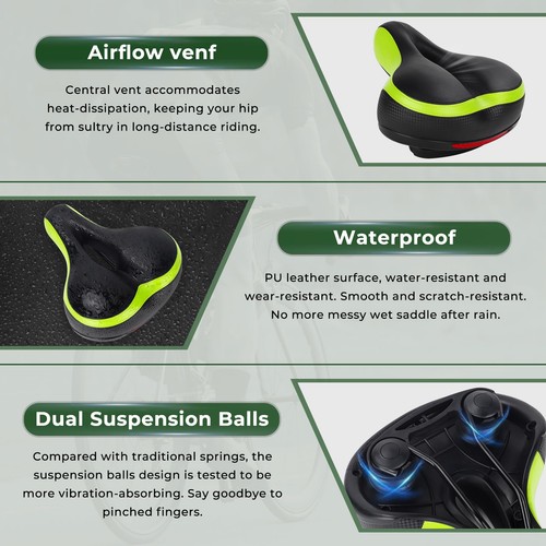	TONBUX Memory Foam Fahrradsitzkissen für Männer & Frauen - Wasserdicht Fahrradsa... - Bild 7 von 8