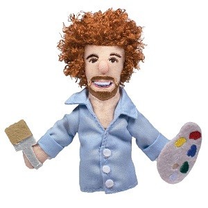 Arbeitslose Philosophengilde Bob Ross Fingerpuppe Magnet - Bild 1 von 2