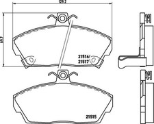 BREMSBELÄGE BREMSBELAGSATZ VORDERACHSE passend für HONDA CONCERTO CIVIC VI VII
