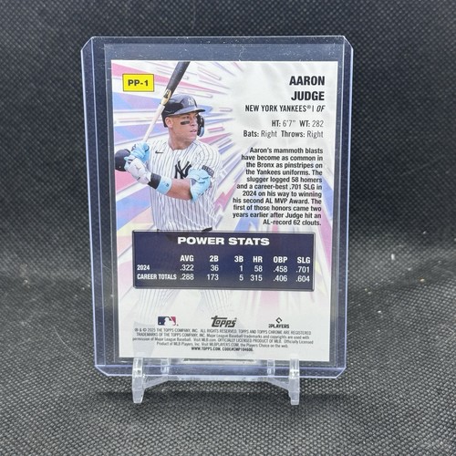 2025 Topps Chrome Aaron Judge Power Players #PP-1 - New York Yankees MVP - Picture 2 of 2