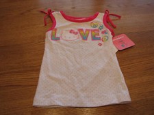 Girls Hello Kitty sleeveless tank top shirt white Size 4 NWT  