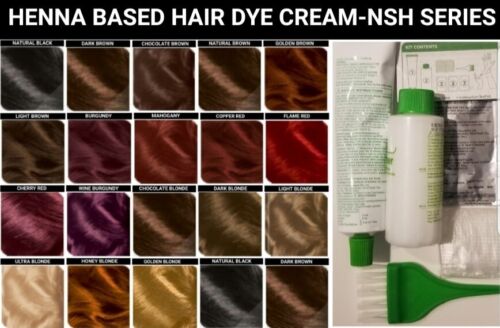 CHOCOLATE BLONDE HENNA HAIR DYE CREAM COLOR GRAY & WHITE HAIR IN MINUTES - Picture 1 of 23