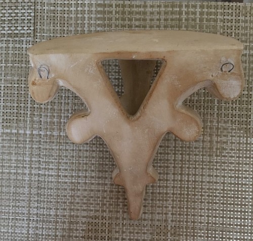 VINTAGE WANDLEUCHTERREGAL AUS KREIDEGESCHIRR, ANTIKOPTIK - Bild 3 von 5
