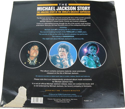 Michael Jackson STORY Disque 33t 12" LP Vinyl PICTURE DISC Limited Edition 1992 - Imagen 5 de 5
