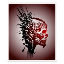 Fairy Monster Skull, Vinyl Decal Sticker, Indoor Outdoor, 3 Sizes, 9158