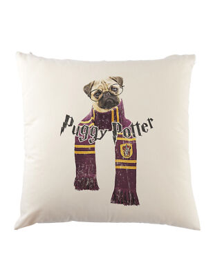 Puggy Potter Dekokissen Harry Fun Geek Nerd Putter Pug Pugs Love Addiction