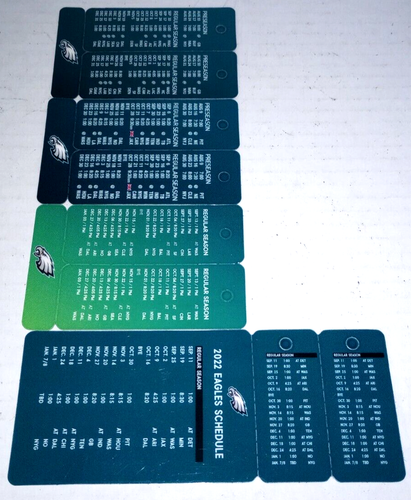 Etichette portachiavi programma Philadelphia Eagles (4) - 2017, 2018, 2020 e 2022 - nuove - Foto 2 di 2