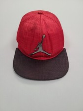 Jordan Hat Cap Snap Back Youth Red Black Jumpman Basketball Unisex