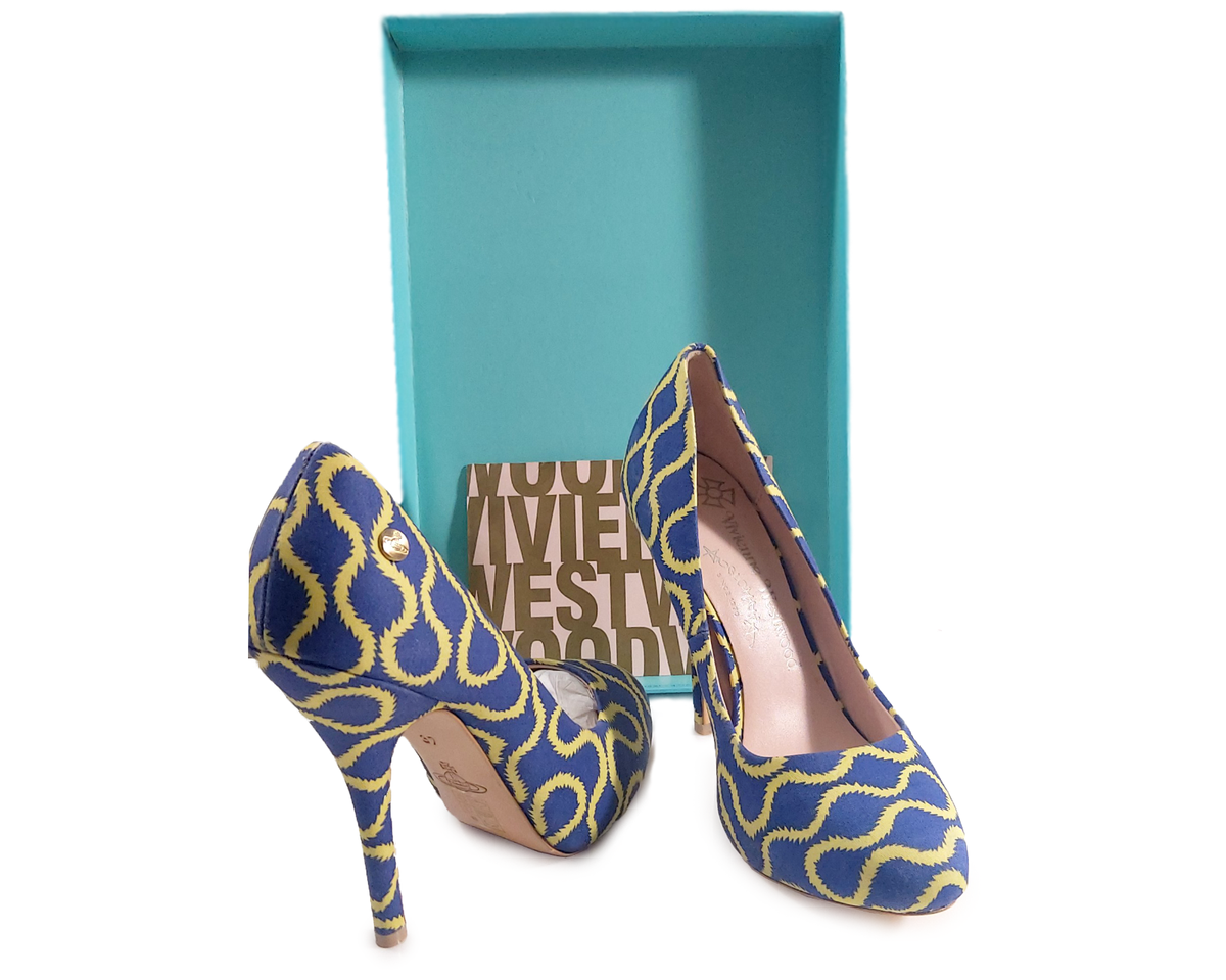 Vivienne Westwood Maggie Women Pump Heels Blue Stilettos