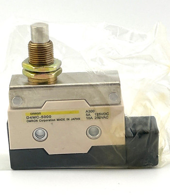 NEW Omron D4MC-5000 Snap Action Switch Sensor, Plunger, 10A 125VAC FREE SHIPPING