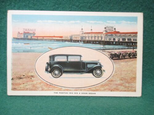 Nachlassverkauf ~ Vintage Postkarte - The Pontiac Big Six 2-türige Limousine