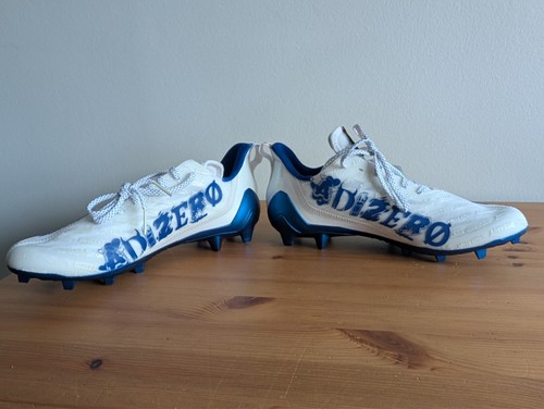 Adidas Adizero Big Mood Football Cleats White Royal Blue GX7894 Men's Size 10 - Picture 4 of 8