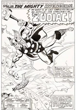 Original Splash Page Thor 1977 Steve Stiles & Mike Esposito Súper Spider Man UK