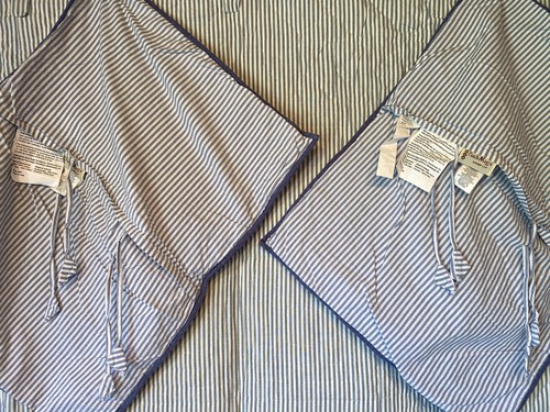 3Pc Toddler Bed Quilt & 2 Shams Blue Patch Magic w Hanging Tabs COTTON VGUC - Picture 9 of 12