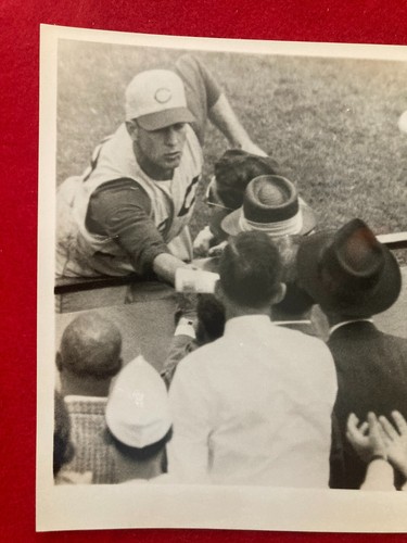 PETE WHISENANT Original 1958 Cincinnati Reds Redlegs Wire Press Photo Giants - Picture 3 of 6