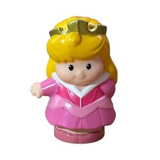 Fisher Price Little People Figure Princess Aurora Girl Pink Gown Blonde Toy 395