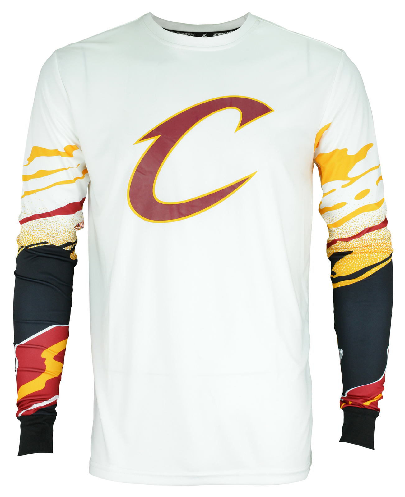 Мужская футболка Zipway NBA Cleveland Cavaliers Inbound с длинным рукавом, белая